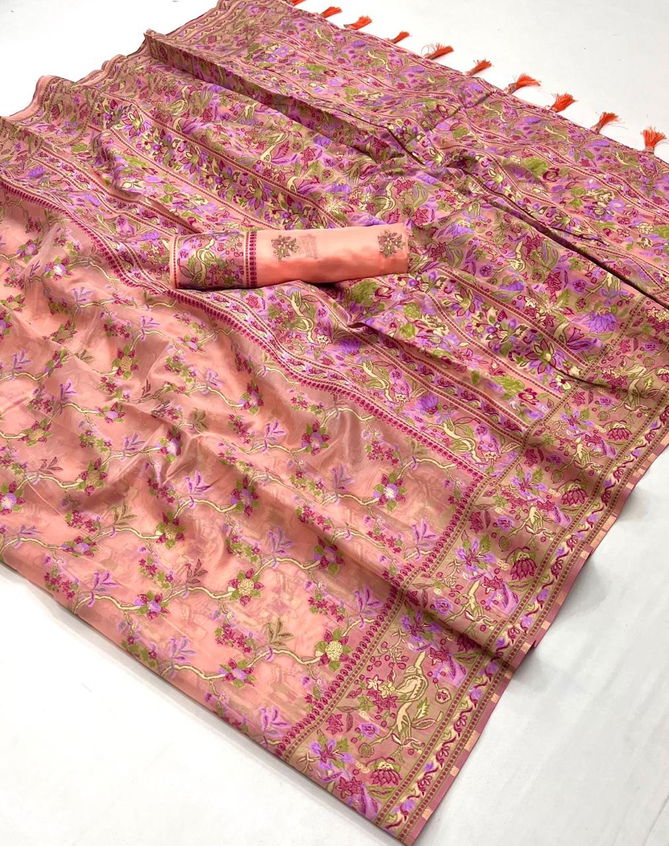 Kaarsi Silk By Rajtex Organza Parsi Handloom Weaving Saree Orders In India